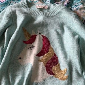 Blue unicorn sweatshirt